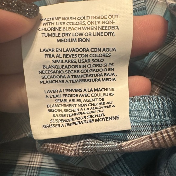 NWOT Boys Wrangler Retro Western Style Plaid Shirt Size L (10-12) - Picture 12 of 12